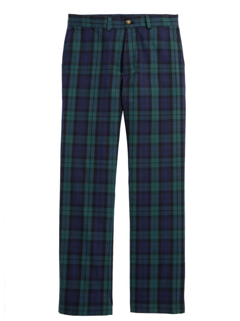 Classic Blackwatch Plaid Boys Trousers - Green & Navy Size 16